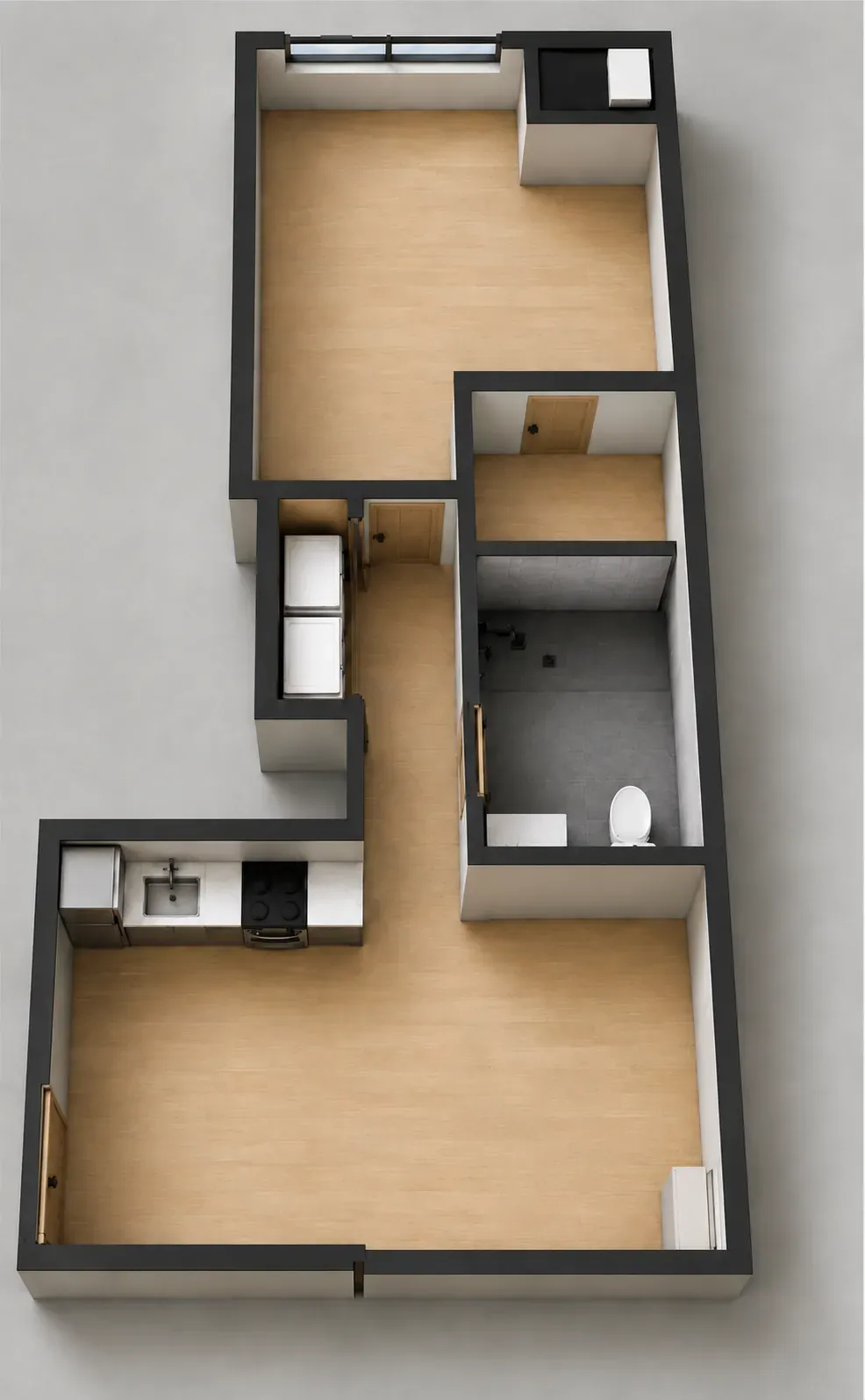 One Bedroom B3 floor plan — The Ranstead