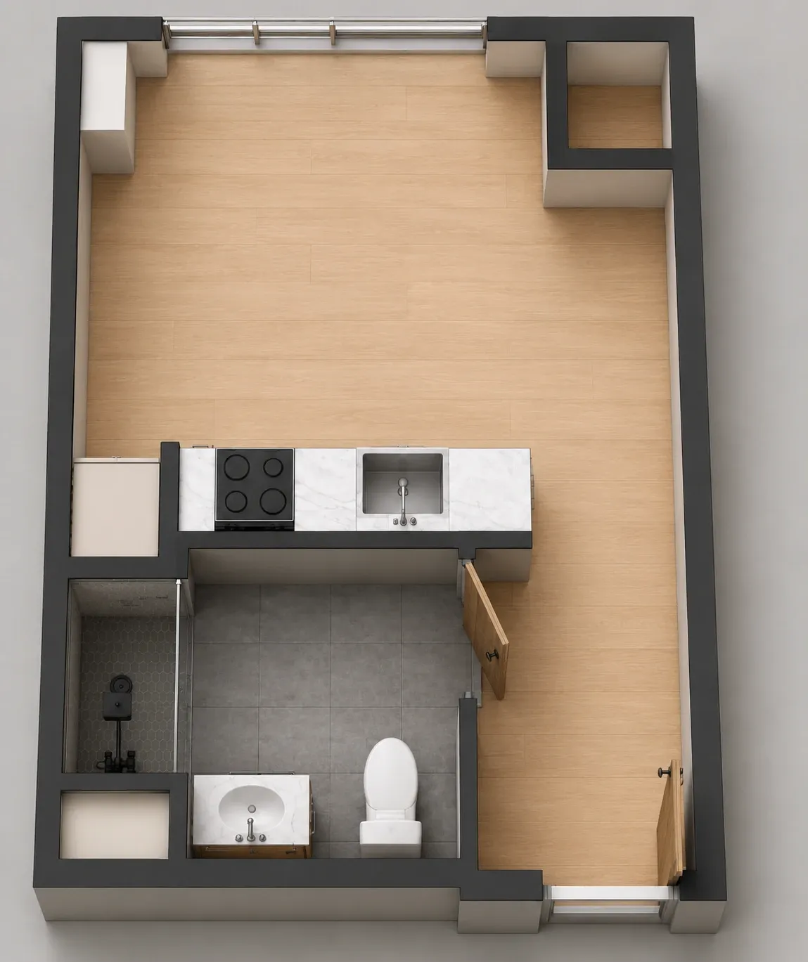 Studio B2 floor plan — The Ranstead