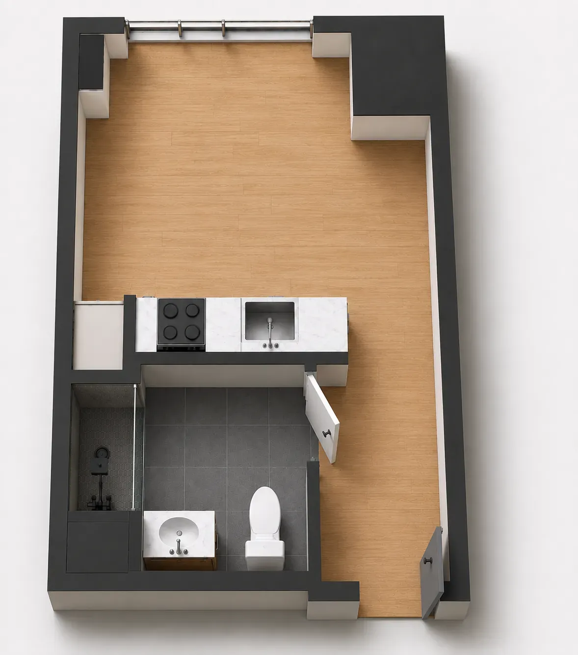 Studio B2 floor plan — The Ranstead
