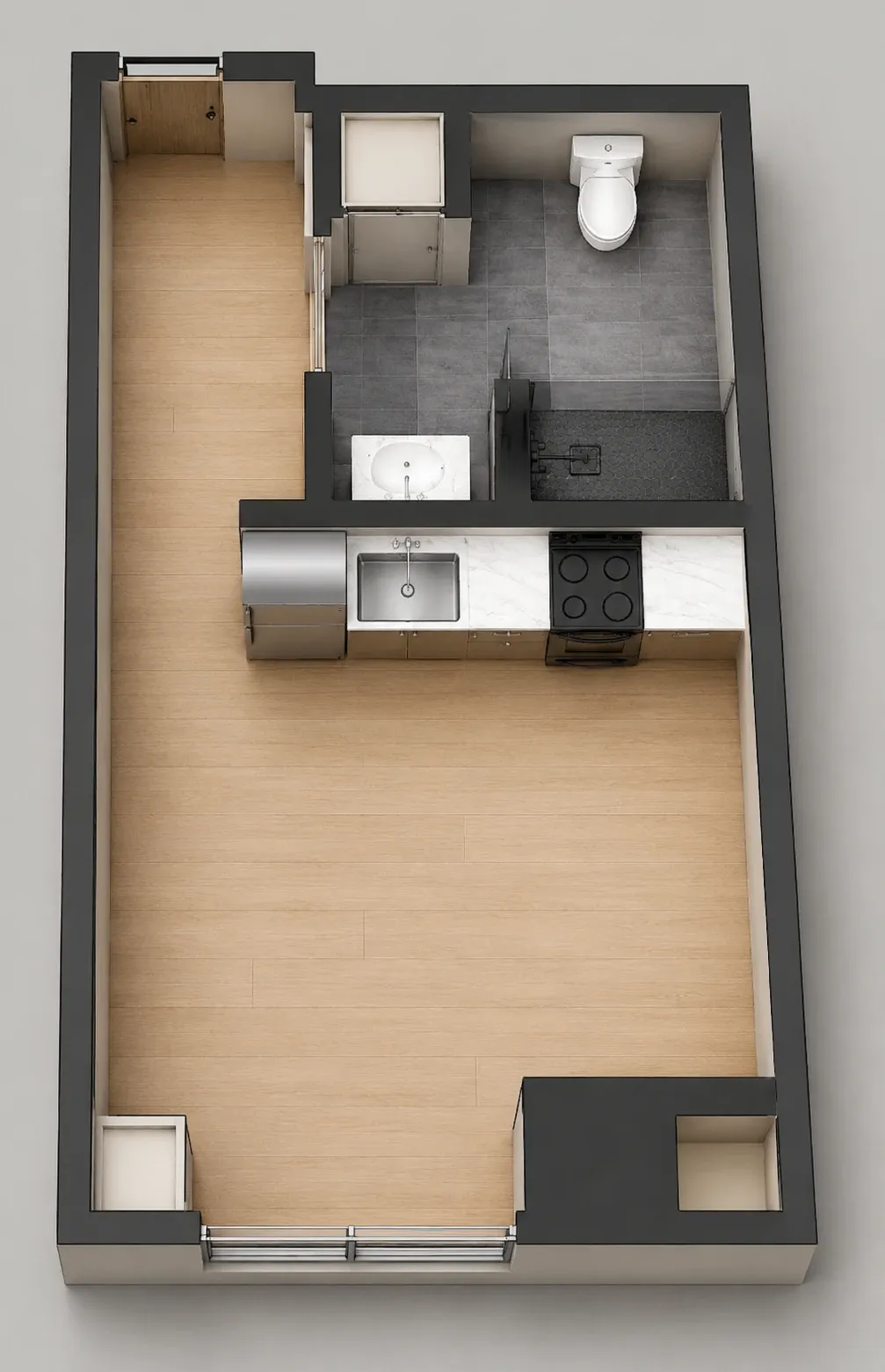 Studio B5 floor plan — The Ranstead