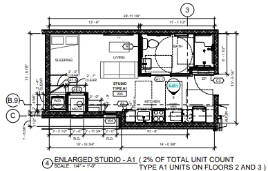 Studio A1 floor plan — The Ranstead