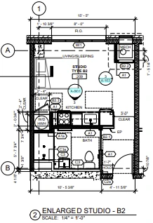 Studio B2 floor plan — The Ranstead