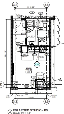 Studio B5 floor plan — The Ranstead